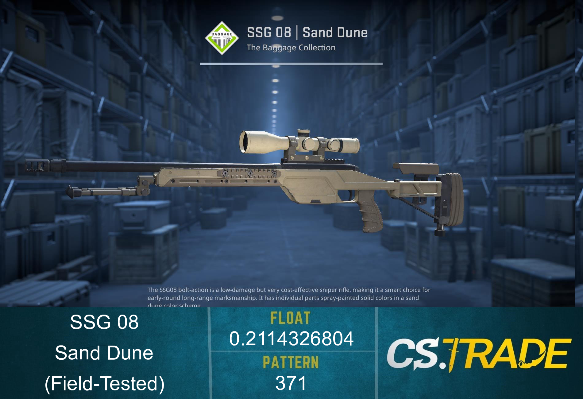 SSG 08 | Sand Dune (Field-Tested) Screenshot