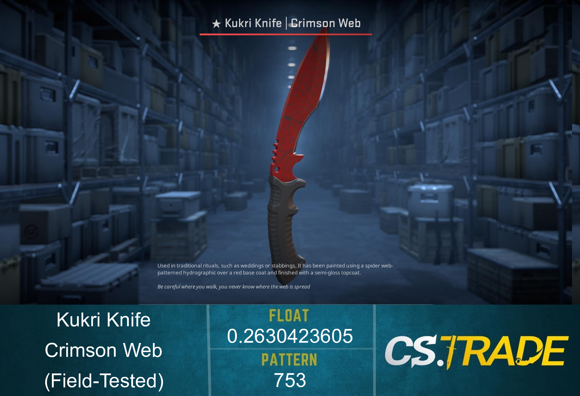 ★ Kukri Knife | Crimson Web (Factory New) Screenshot