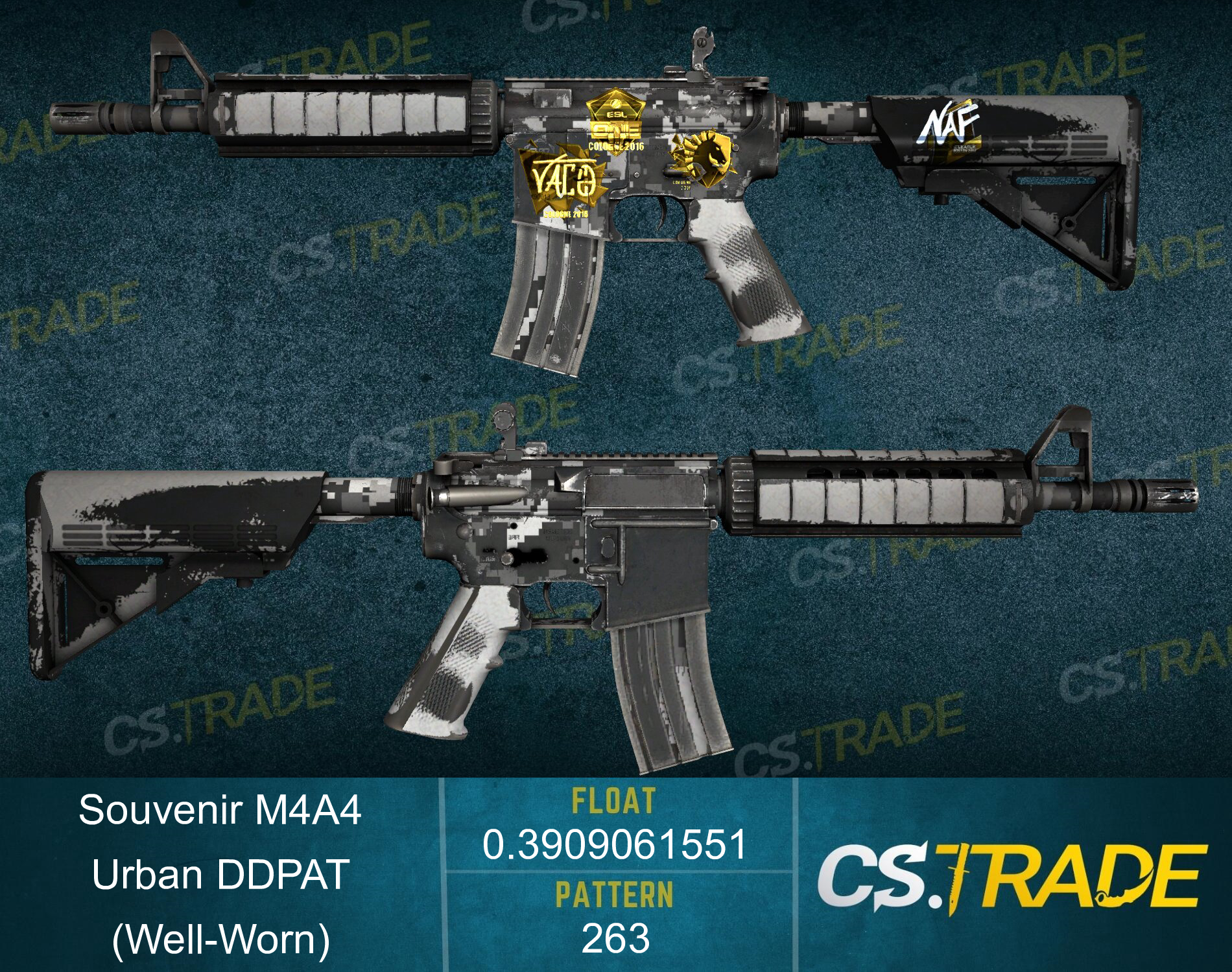 M4A4 | Urban DDPAT (Well-Worn) Screenshot