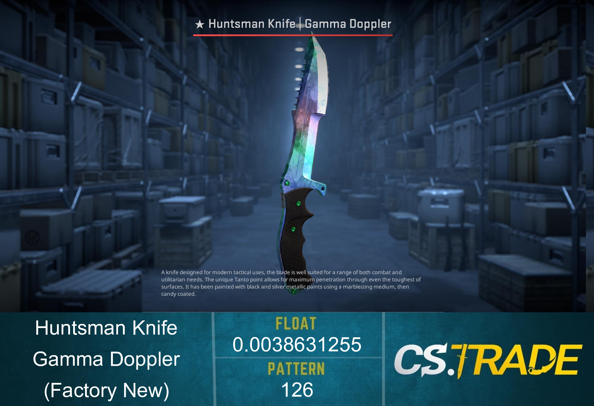 ★ Huntsman Knife | Gamma Doppler Phase 1 (Factory New) Screenshot