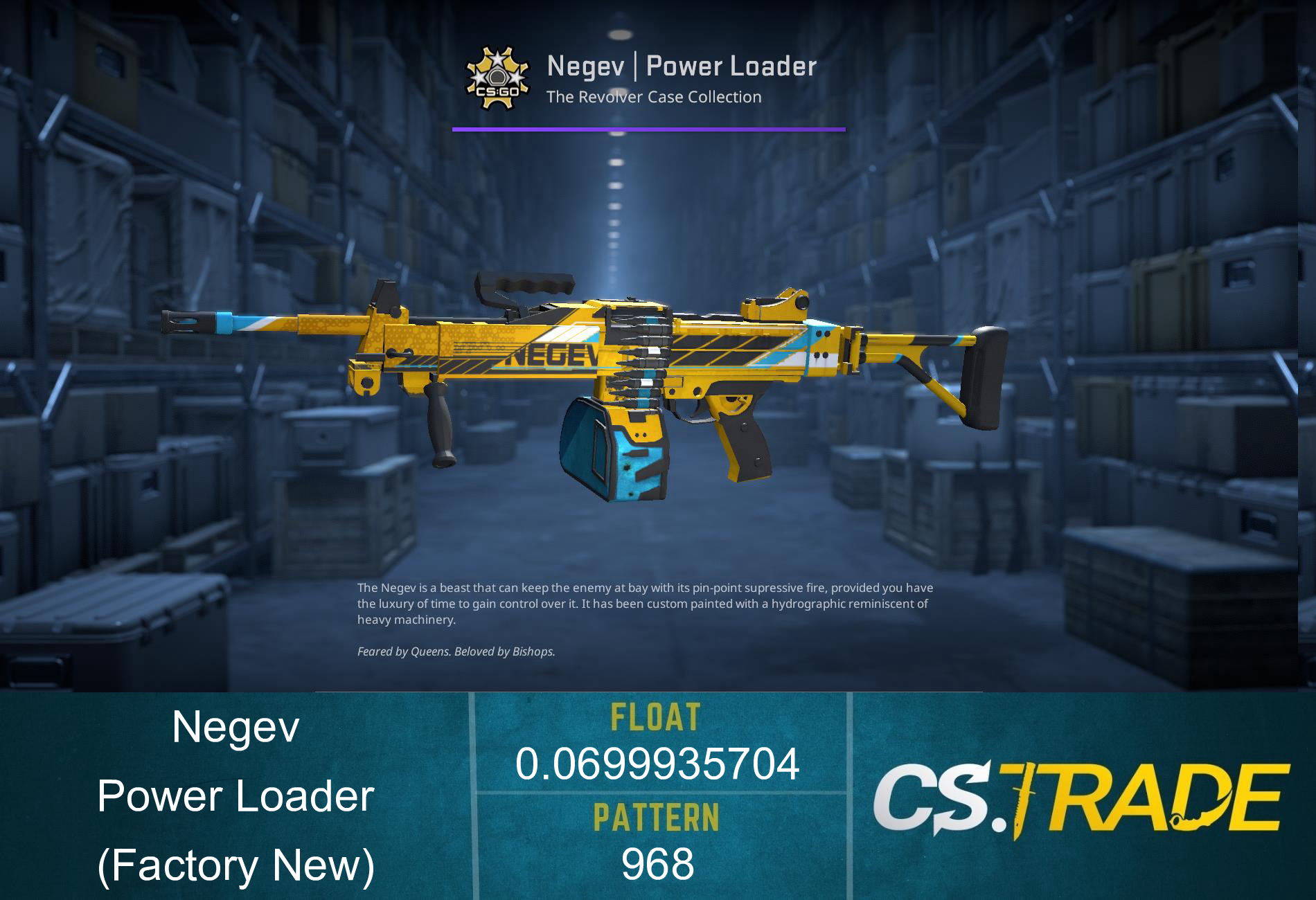 Negev | Power Loader (Factory New) Screenshot