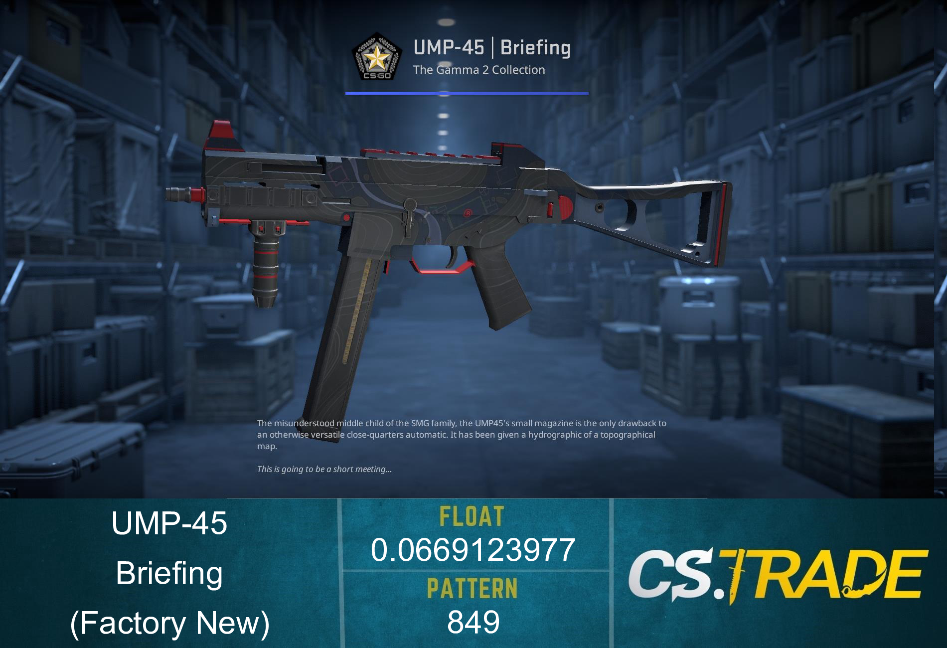 UMP-45 | Briefing (Factory New) Screenshot