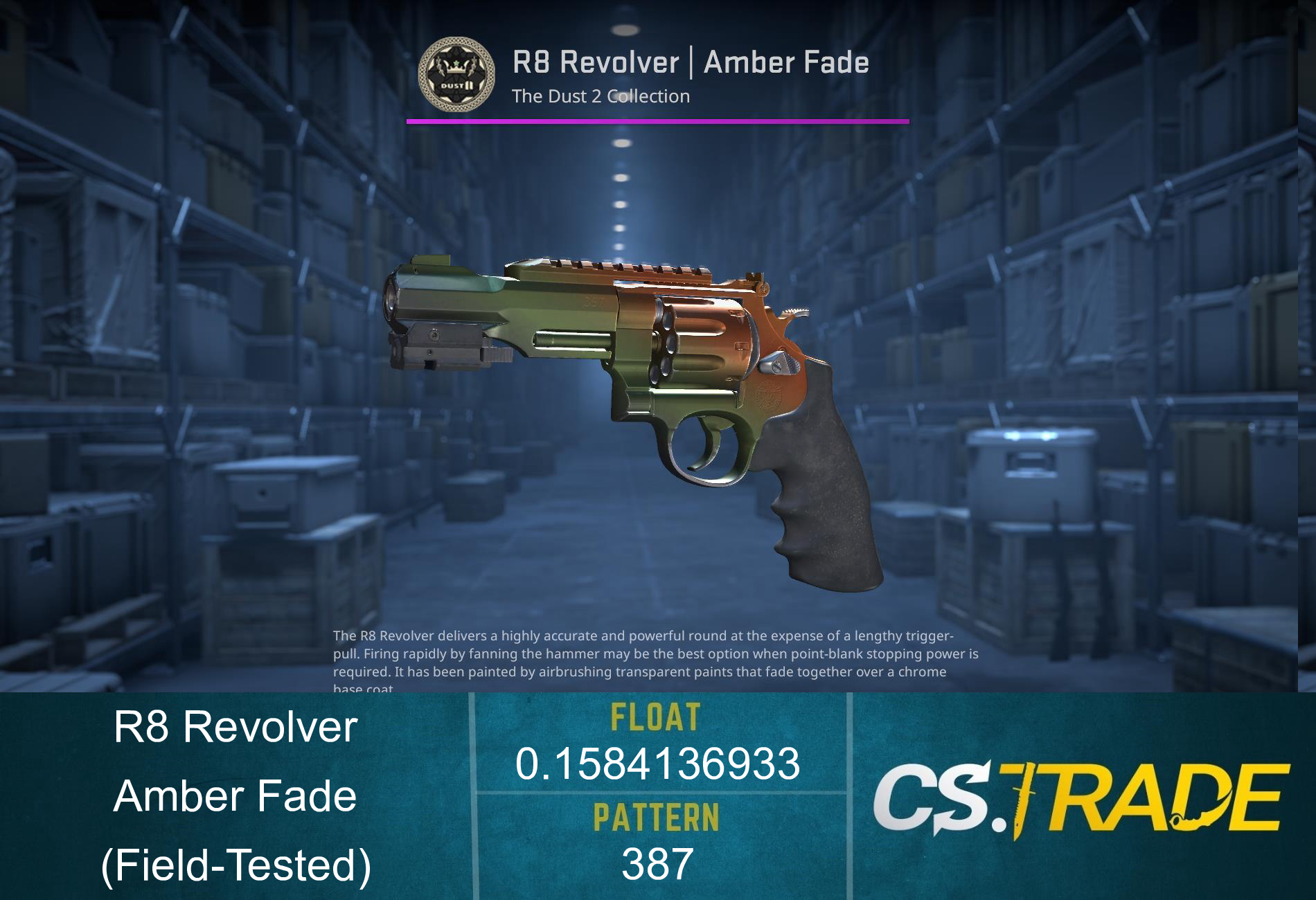 R8 Revolver | Amber Fade (Field-Tested) Screenshot