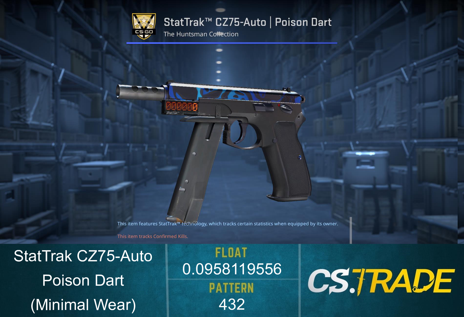 StatTrak™ CZ75-Auto | Poison Dart (Minimal Wear) Screenshot