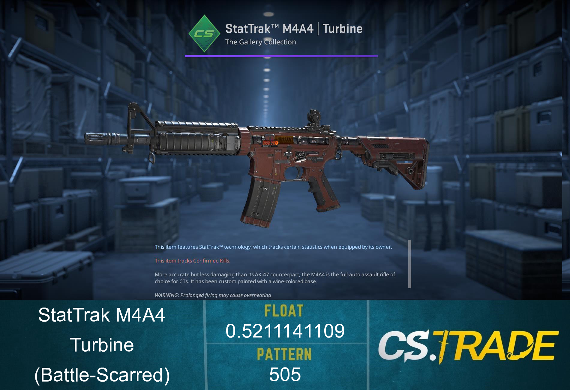 StatTrak™ M4A4 | Turbine (Battle-Scarred) Screenshot