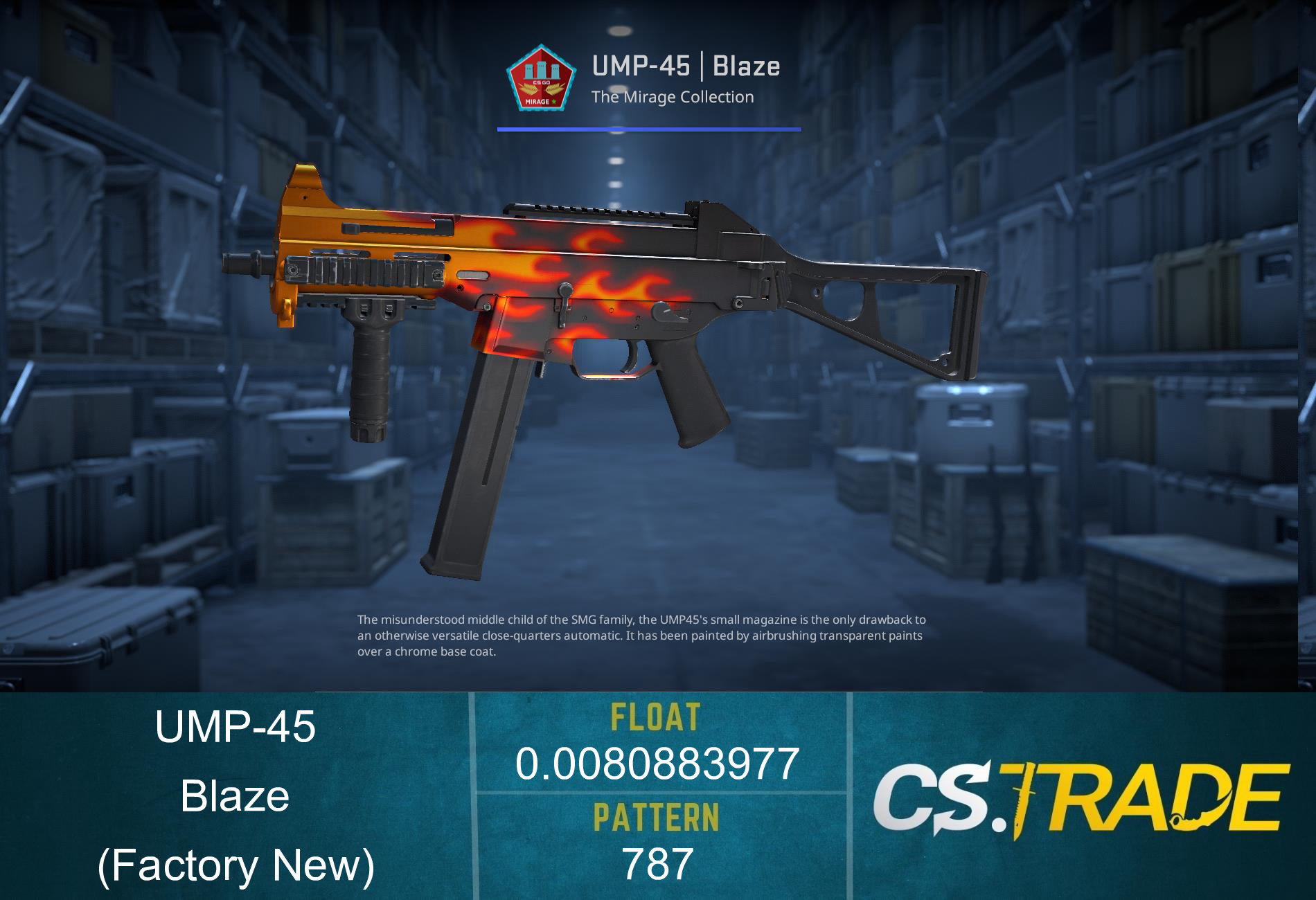 UMP-45 | Blaze (Factory New) Screenshot