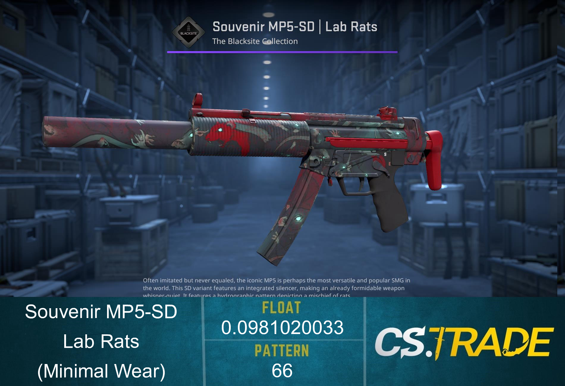 Souvenir MP5-SD | Lab Rats (Minimal Wear) Screenshot