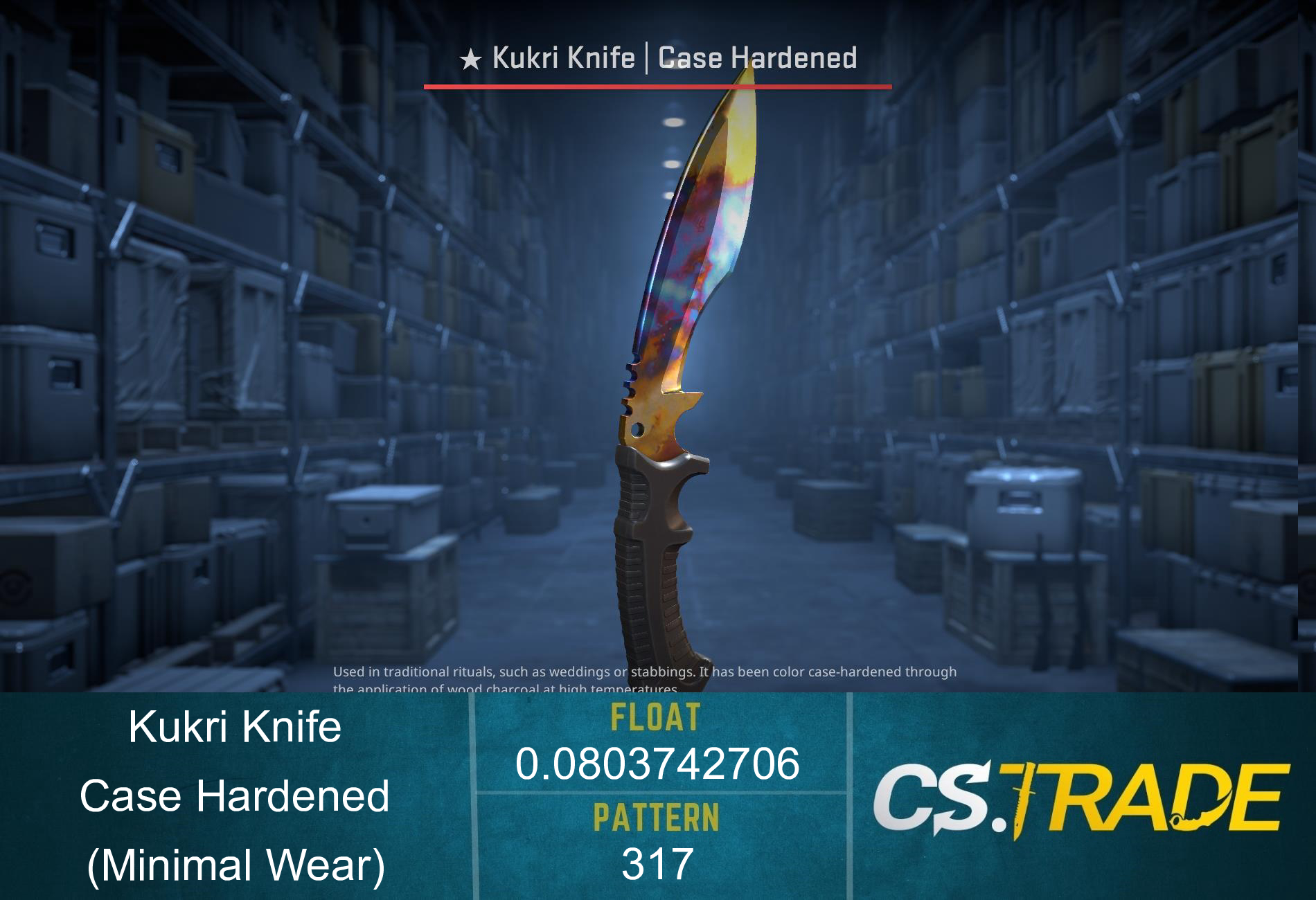 ★ Kukri Knife | Case Hardened (Minimal Wear) Screenshot