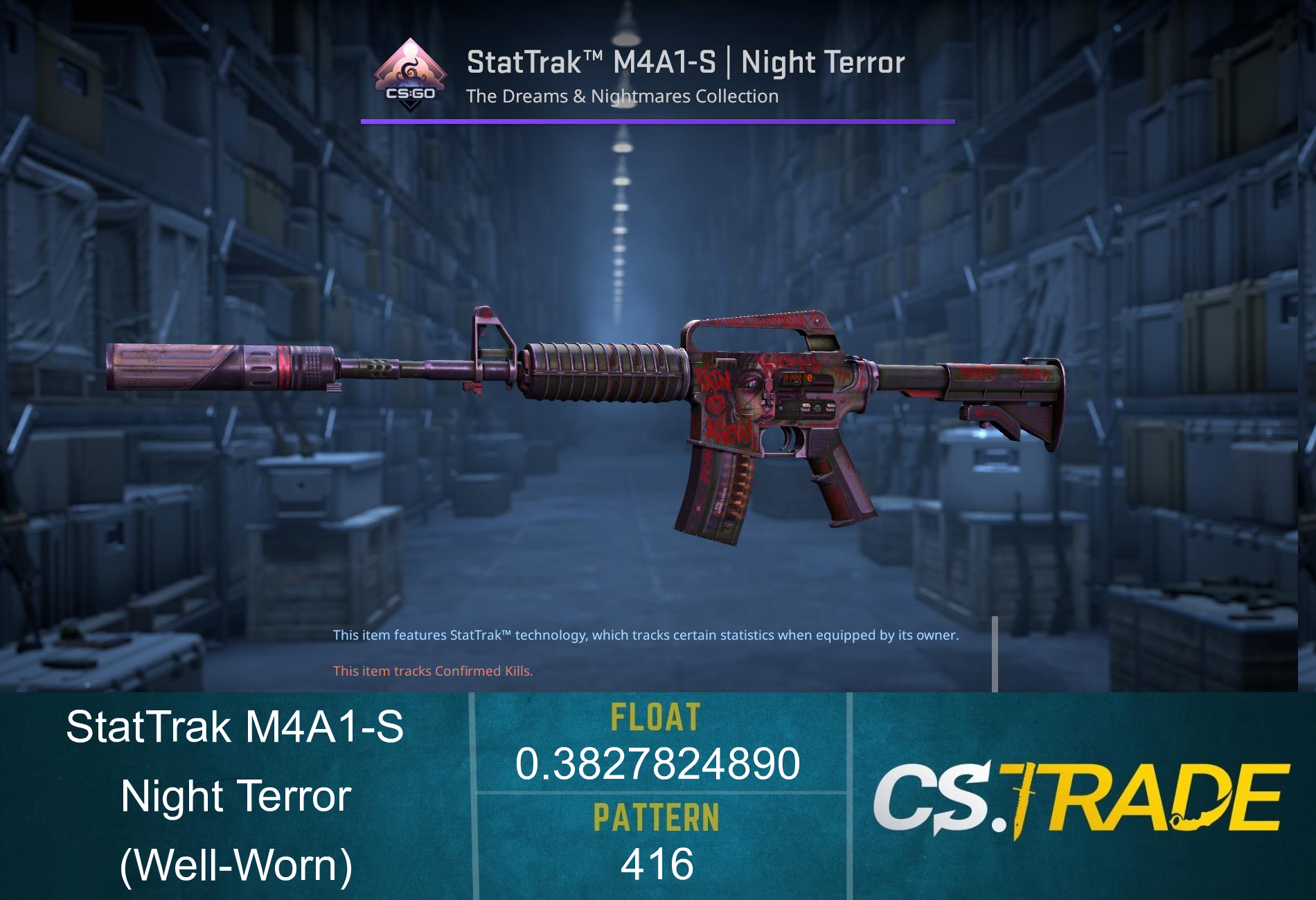 StatTrak™ M4A1-S | Night Terror (Well-Worn) Screenshot