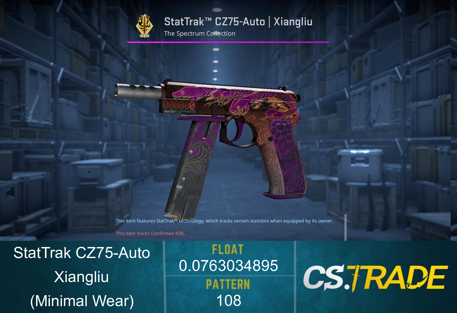 CZ75-Auto | Xiangliu (Minimal Wear) Screenshot