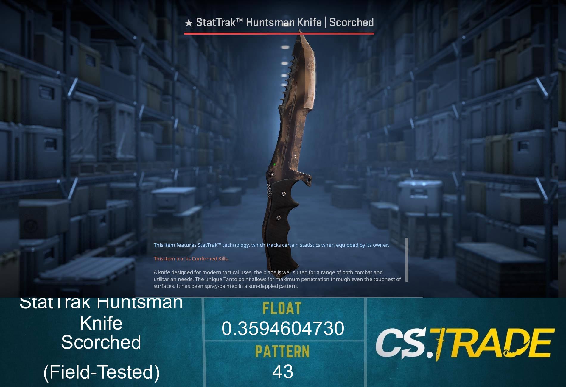 ★ Huntsman Knife | Scorched (Factory New) Screenshot