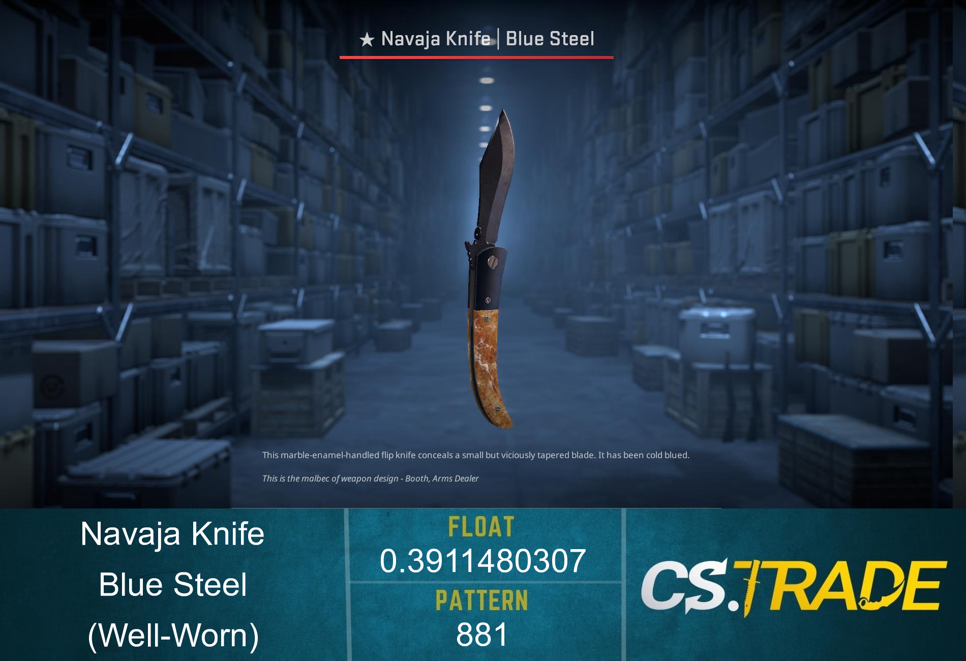 ★ Navaja Knife | Blue Steel (Factory New) Screenshot