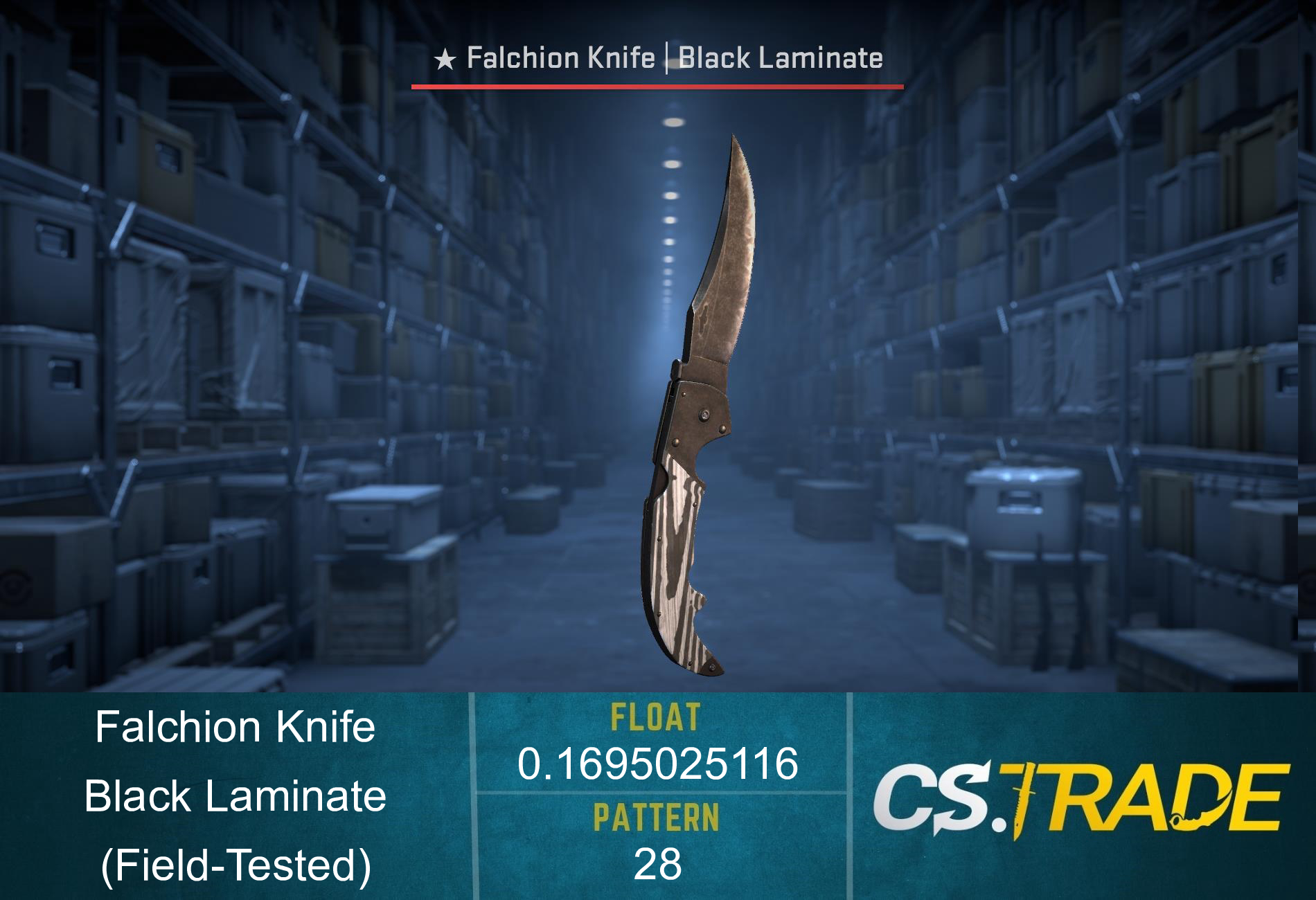 ★ Falchion Knife | Black Laminate (Field-Tested) Screenshot