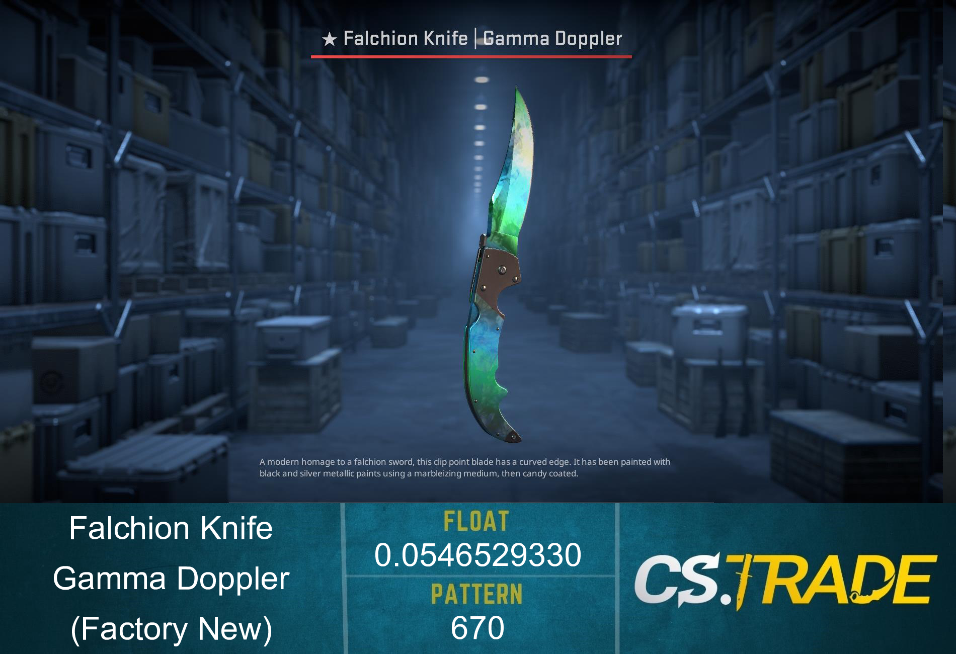 ★ Falchion Knife | Gamma Doppler Phase 3 (Factory New) Screenshot
