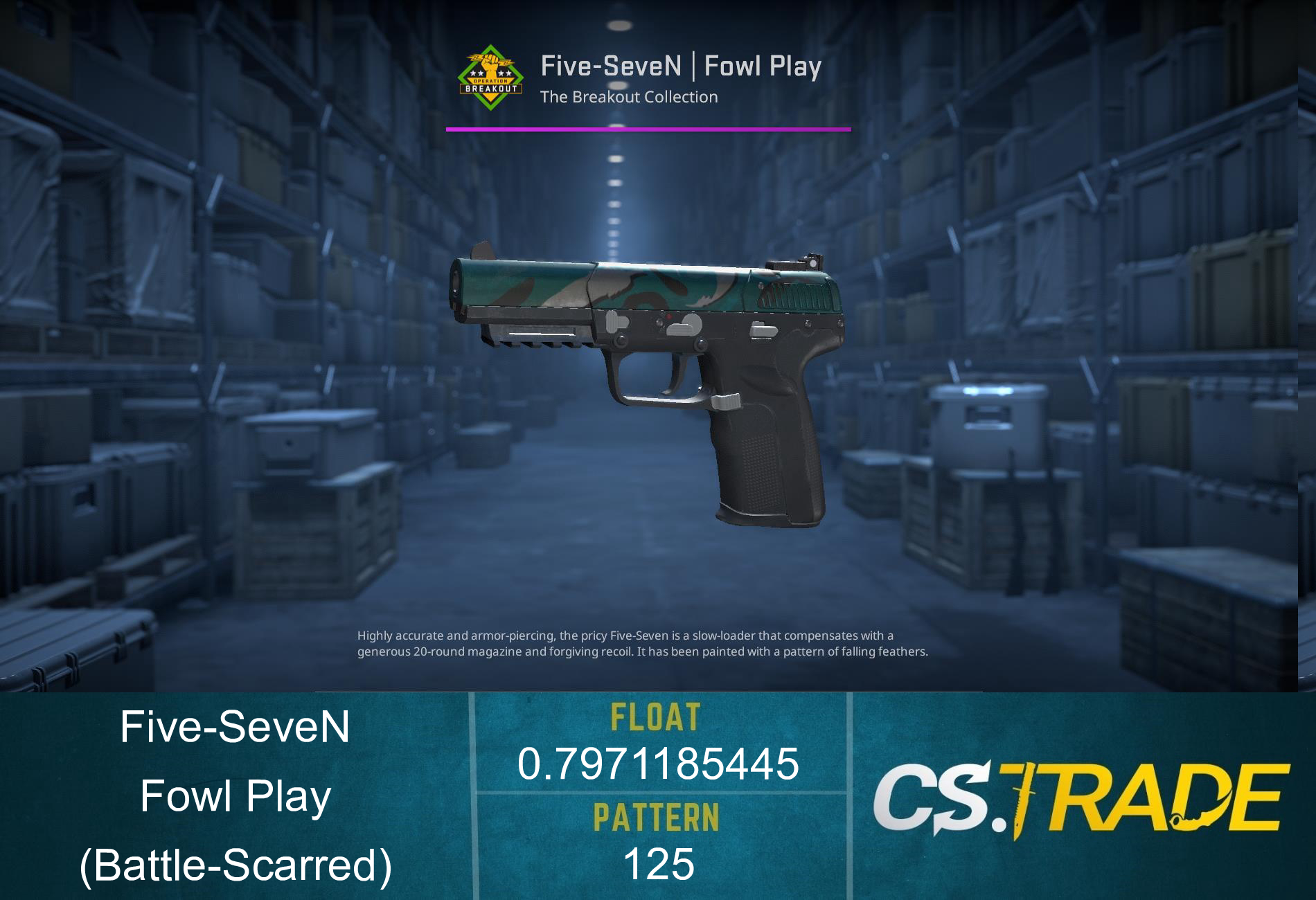 Five-SeveN | Fowl Play (Battle-Scarred)