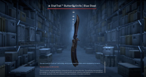 ★ StatTrak™ Butterfly Knife | Blue Steel (Field-Tested) Screenshot