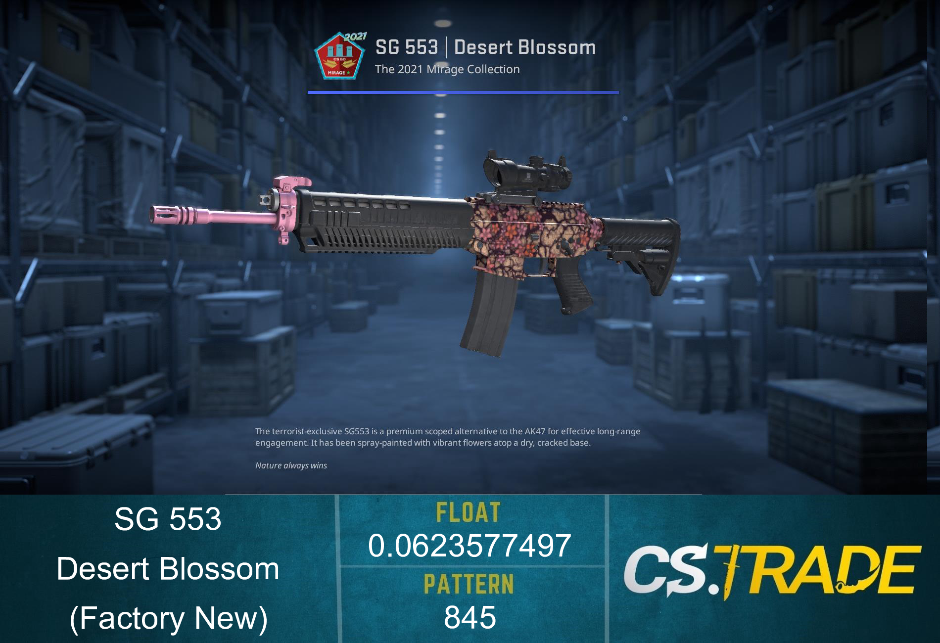 SG 553 | Desert Blossom (Factory New) Screenshot