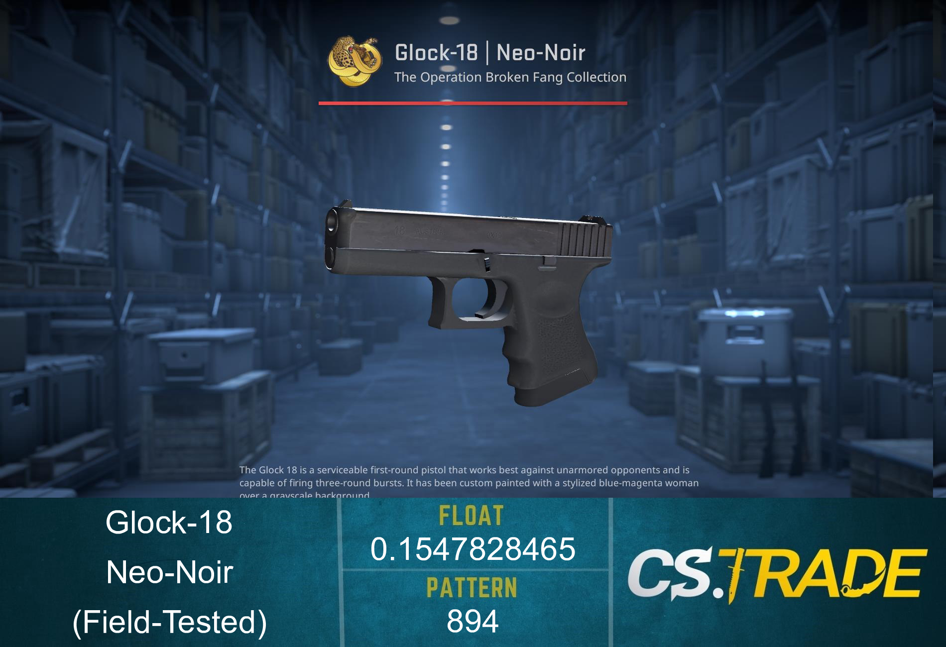 Glock-18 | Neo-Noir (Field-Tested) Screenshot