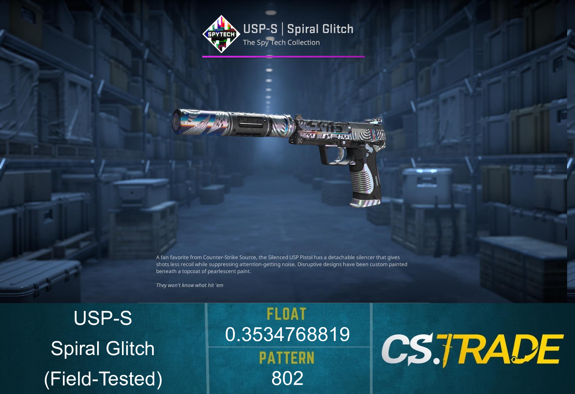 USP-S | Spiral Glitch (Field-Tested)
