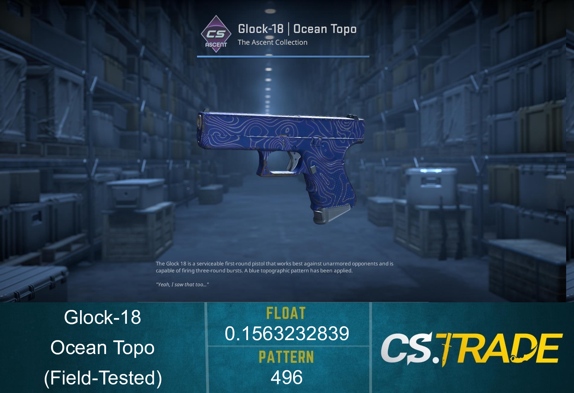 Glock-18 | Ocean Topo (Factory New) Screenshot