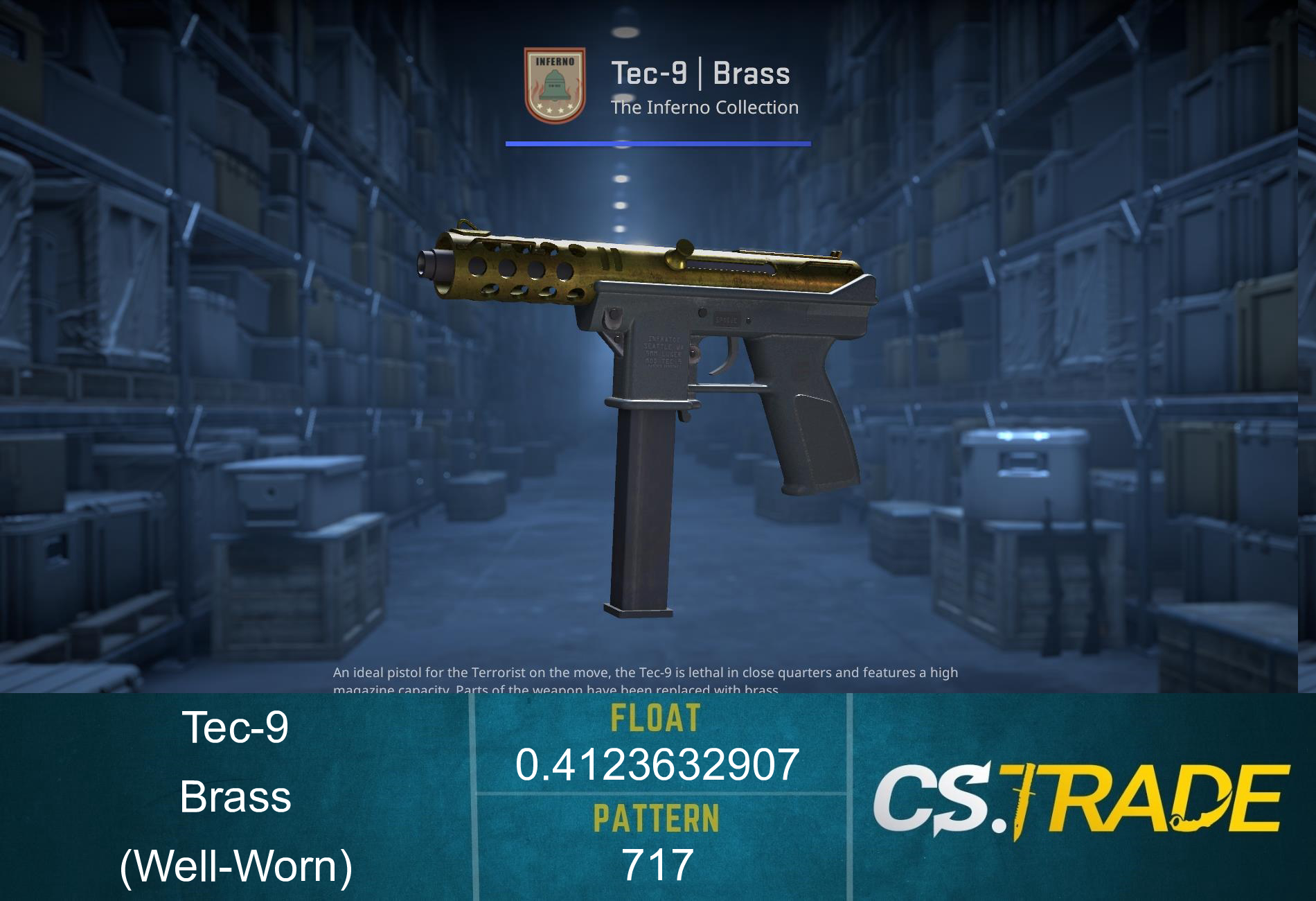 Tec-9 | Brass (Well-Worn) Screenshot