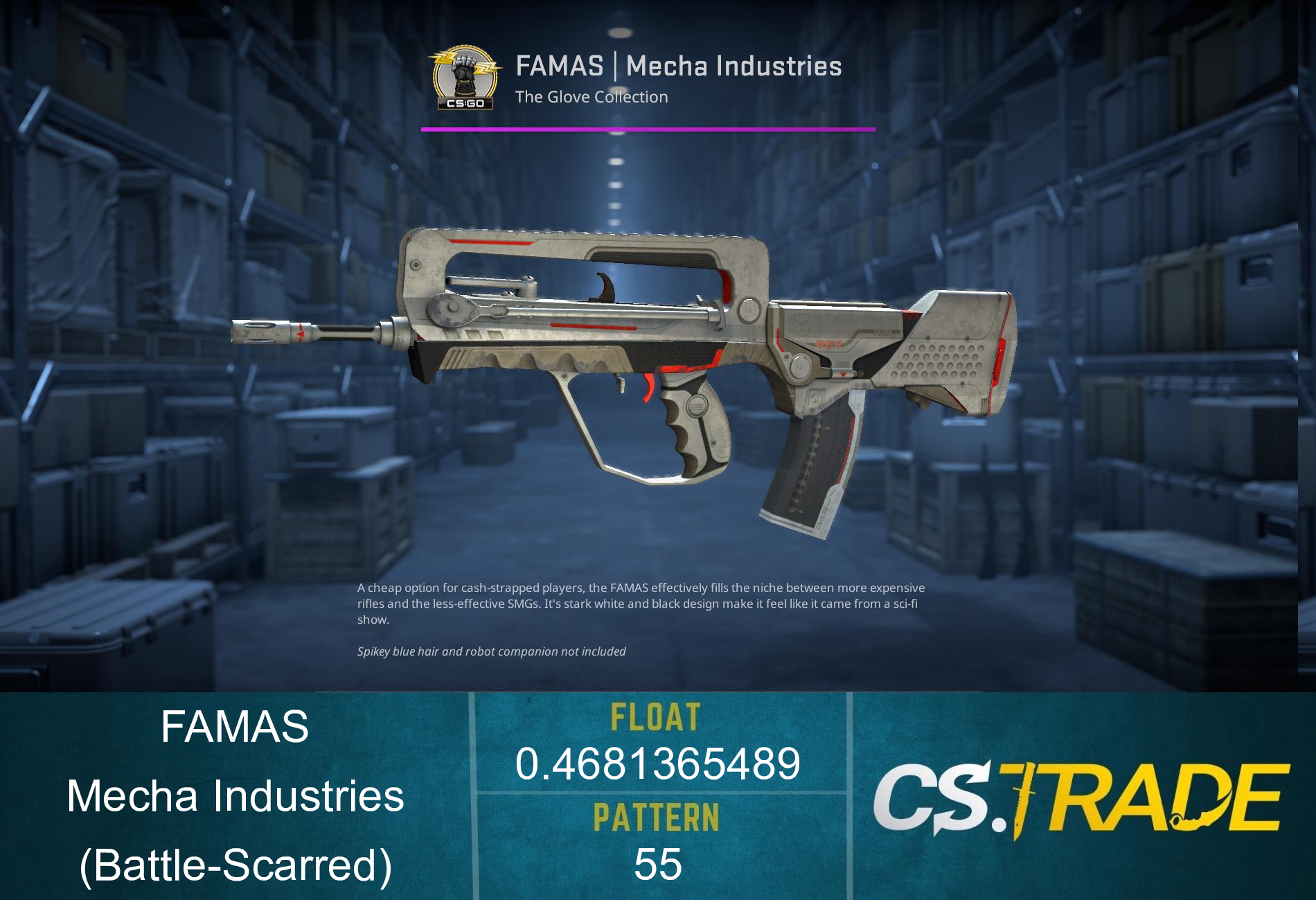StatTrak™ FAMAS | Mecha Industries (Battle-Scarred) Screenshot
