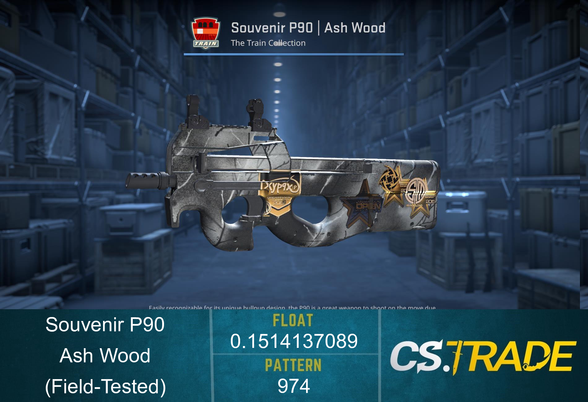 P90 | Ash Wood (Field-Tested) Screenshot