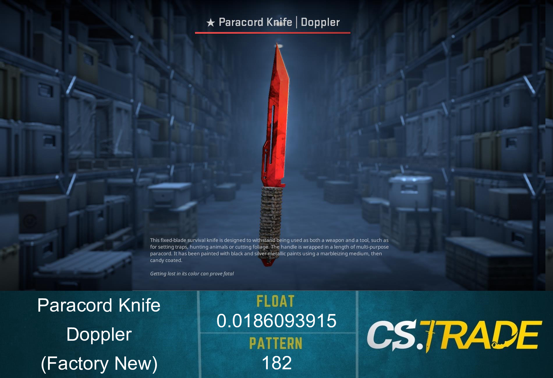 ★ Paracord Knife | Doppler Ruby (Factory New) Screenshot