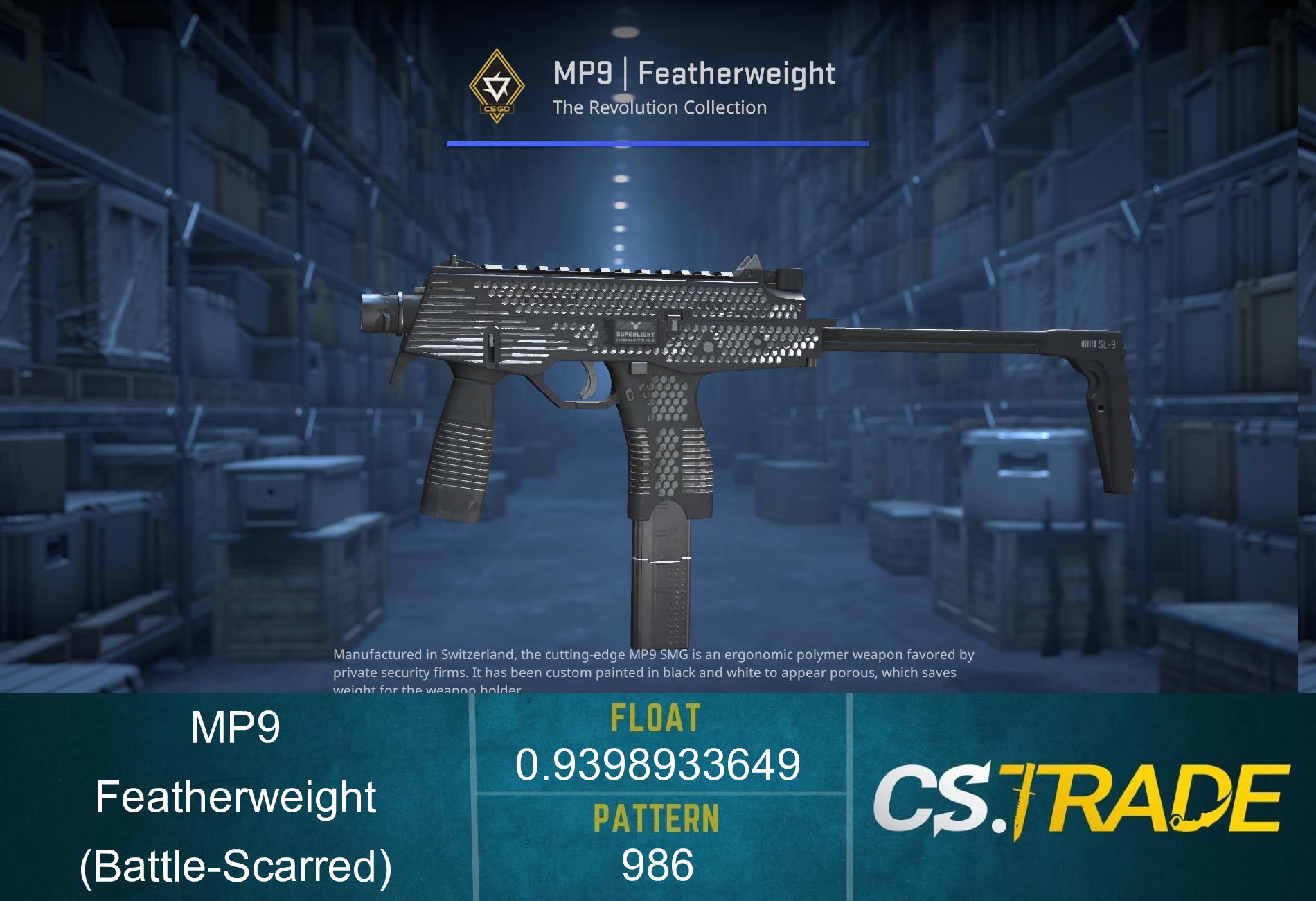 MP9 | Featherweight (Battle-Scarred) Screenshot