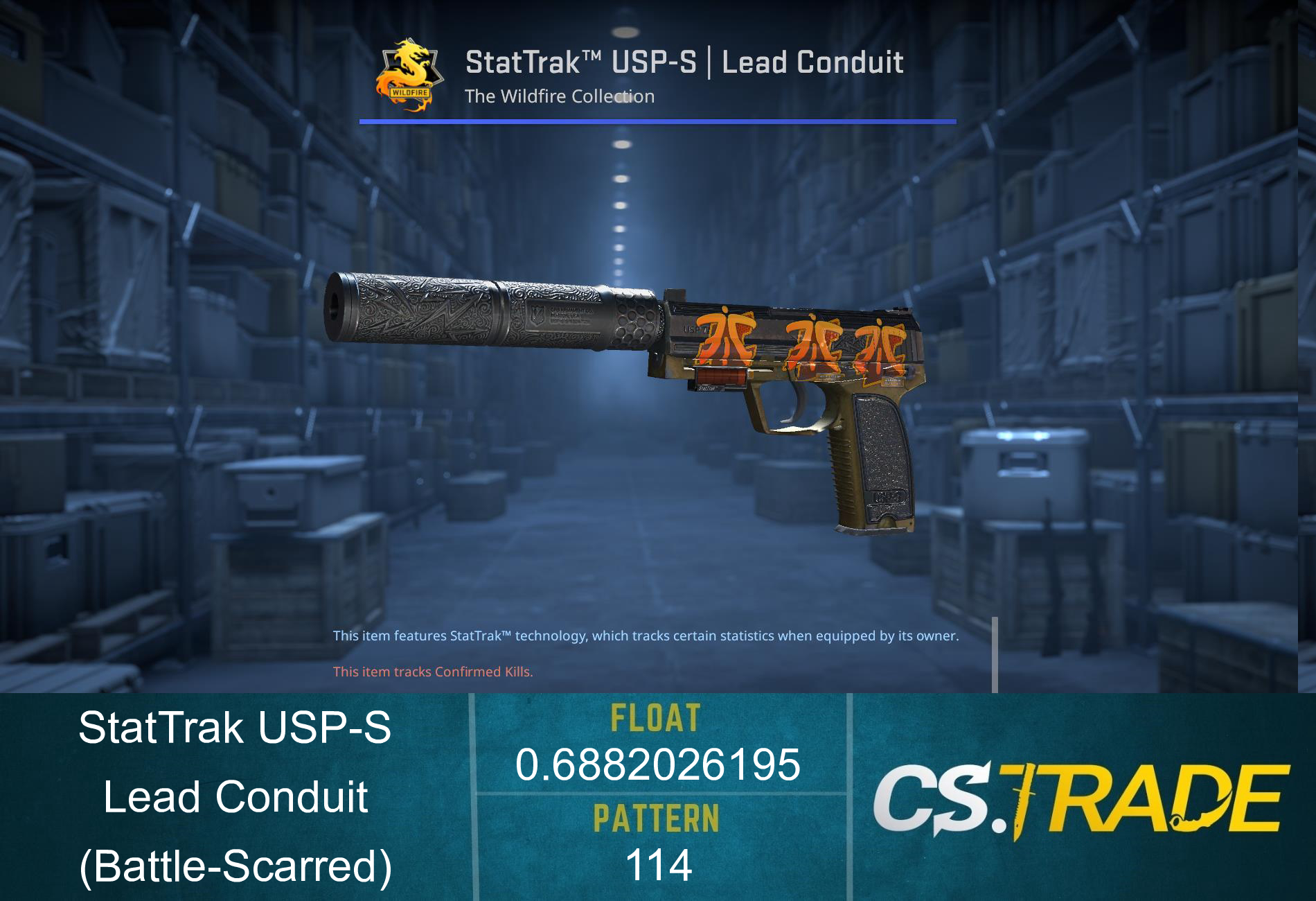 StatTrak™ USP-S | Lead Conduit (Battle-Scarred) Screenshot