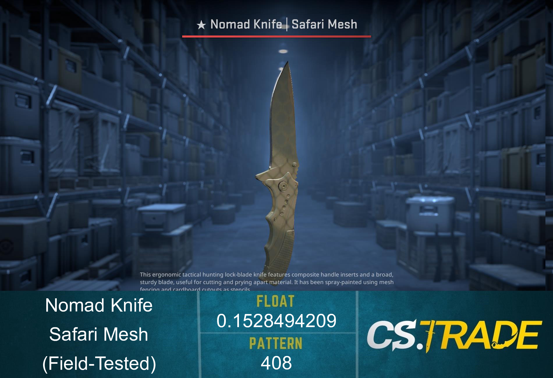 ★ StatTrak™ Nomad Knife | Safari Mesh (Field-Tested) Screenshot