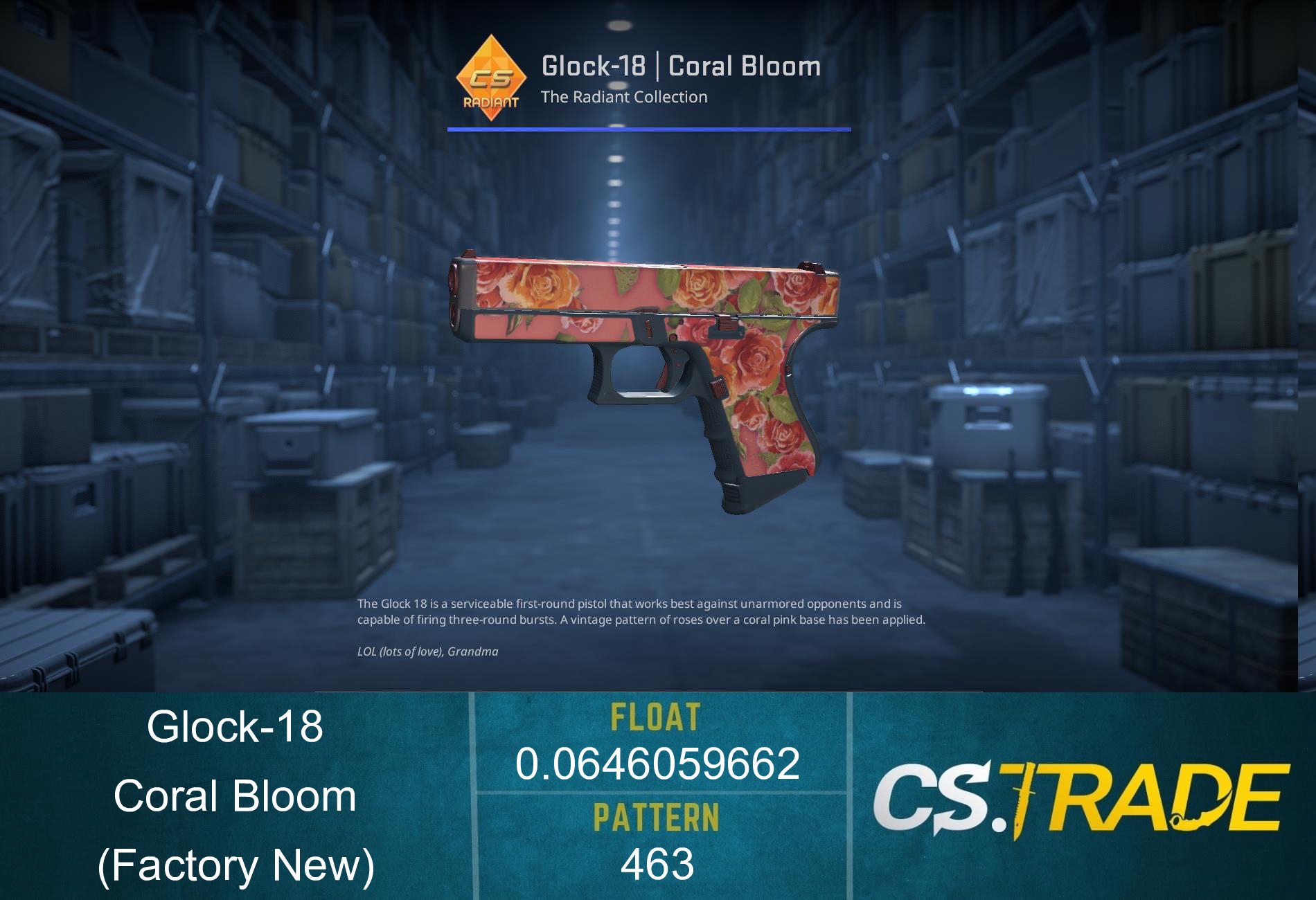 Glock-18 | Coral Bloom (Factory New) Screenshot