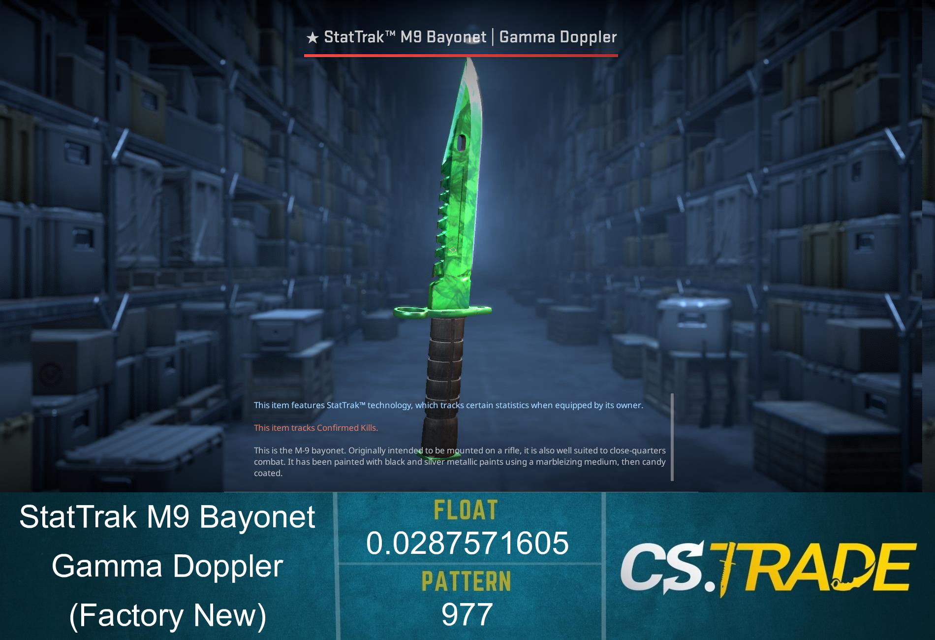 ★ M9 Bayonet | Gamma Doppler Emerald (Factory New) Screenshot