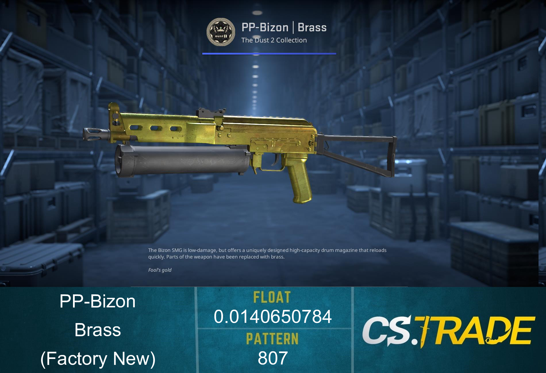 PP-Bizon | Brass (Factory New) Screenshot