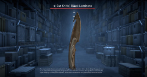 ★ Gut Knife | Black Laminate (Battle-Scarred) Screenshot