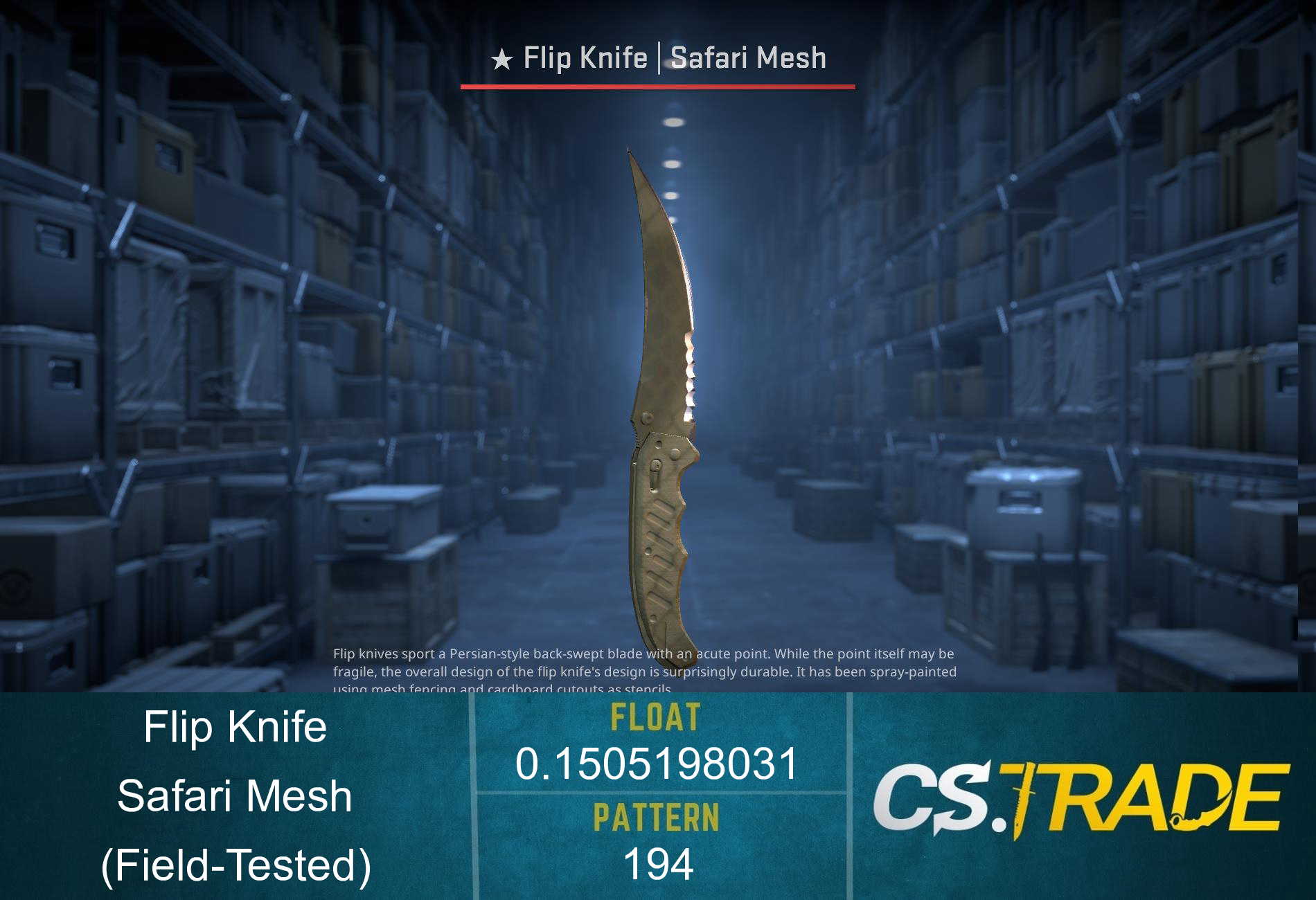 ★ Flip Knife | Safari Mesh (Field-Tested) Screenshot