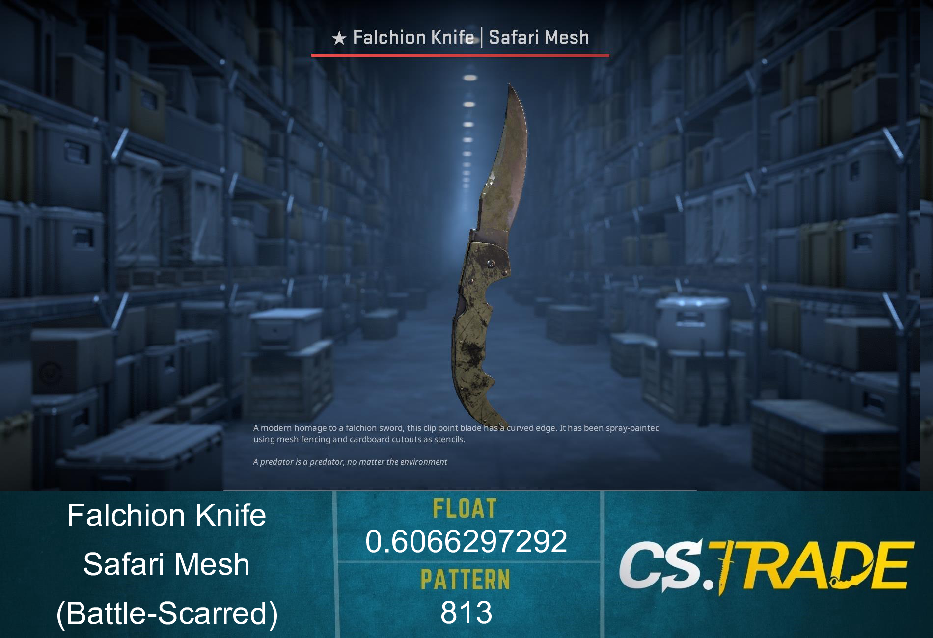 ★ Falchion Knife | Safari Mesh (Factory New) Screenshot