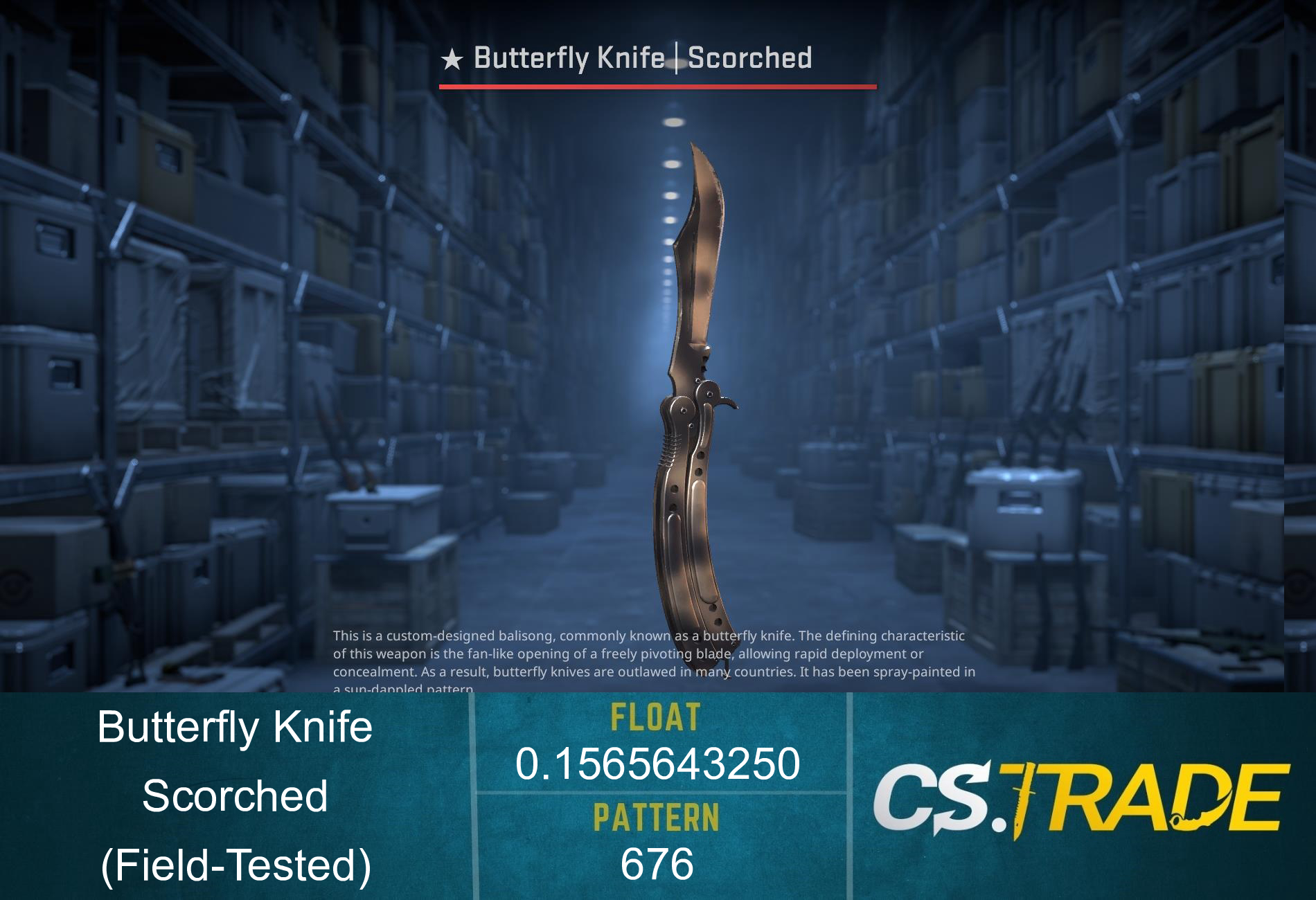 ★ StatTrak™ Butterfly Knife | Scorched (Field-Tested) Screenshot