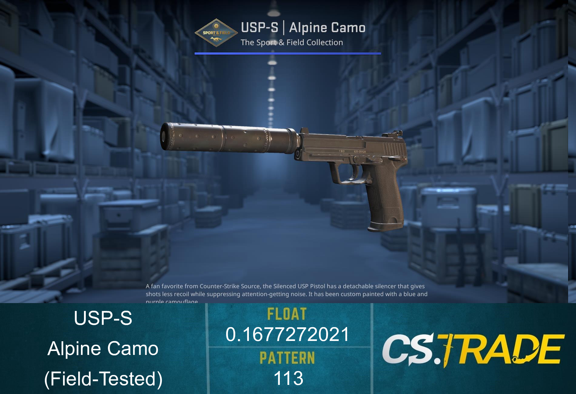 USP-S | Alpine Camo (Field-Tested) Screenshot