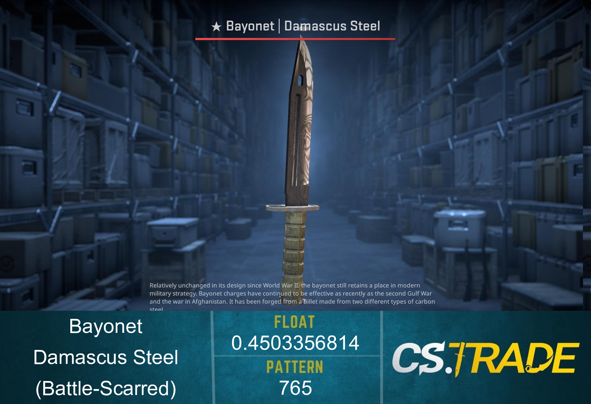 ★ Bayonet | Damascus Steel (Battle-Scarred) Screenshot