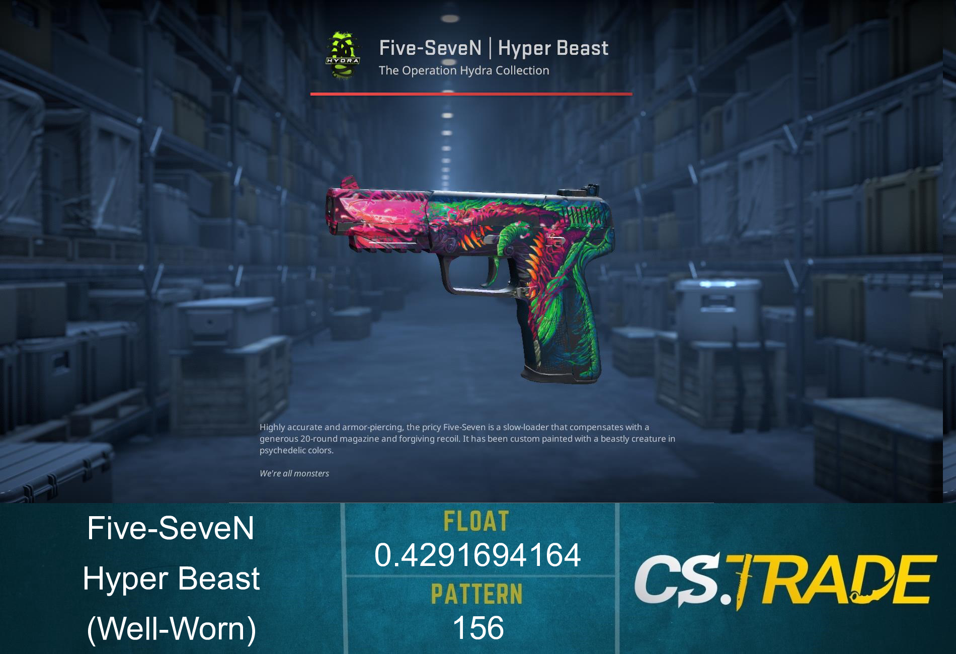 Five-SeveN | Hyper Beast (Well-Worn) Screenshot