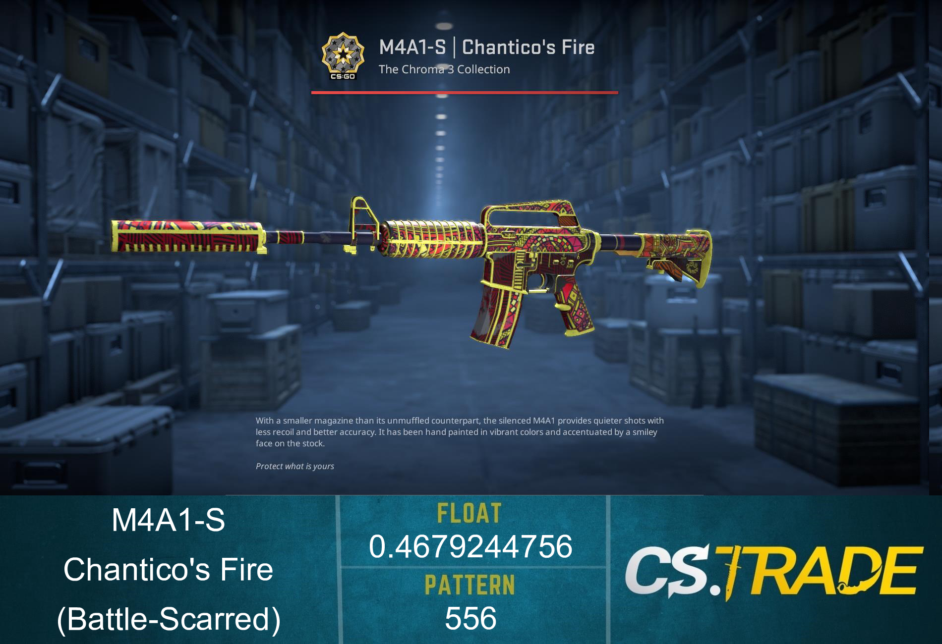 StatTrak™ M4A1-S | Chantico's Fire (Battle-Scarred) Screenshot