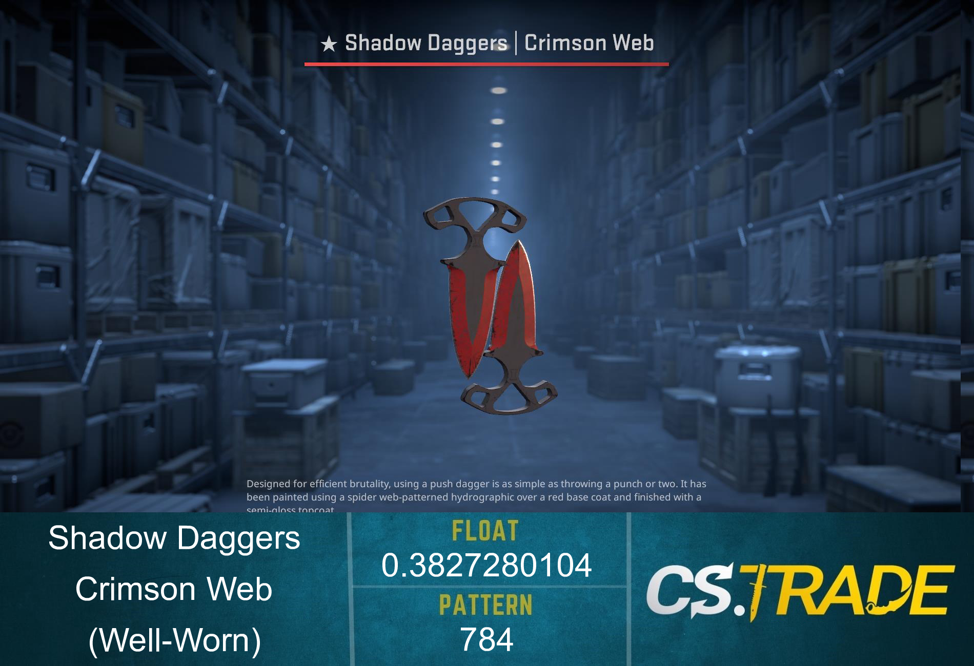 ★ Shadow Daggers | Crimson Web (Well-Worn) Screenshot
