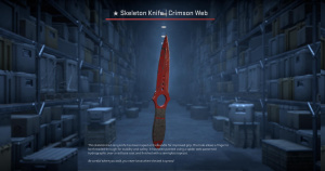 ★ Skeleton Knife | Crimson Web (Battle-Scarred) Screenshot