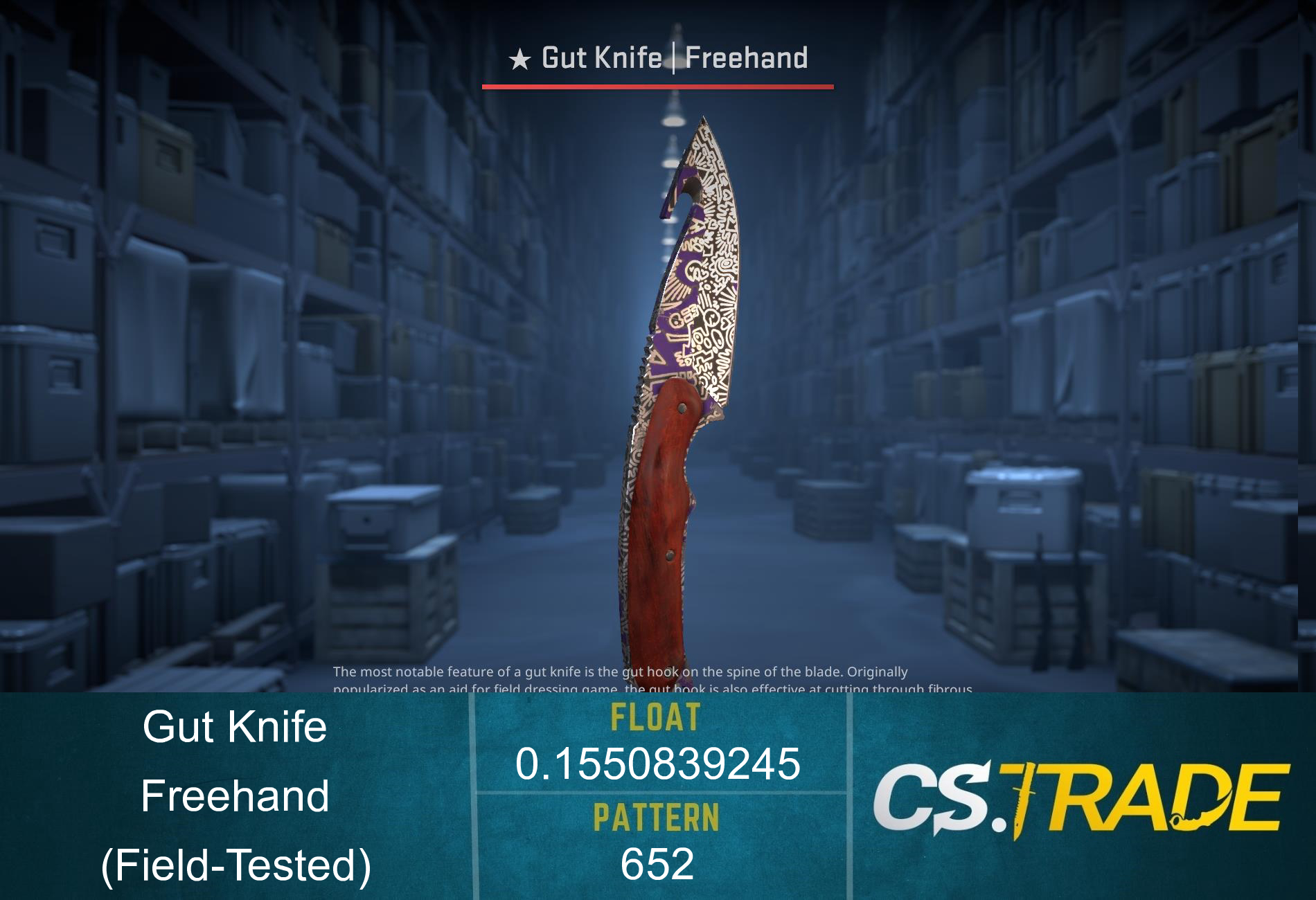 ★ StatTrak™ Gut Knife | Freehand (Field-Tested) Screenshot