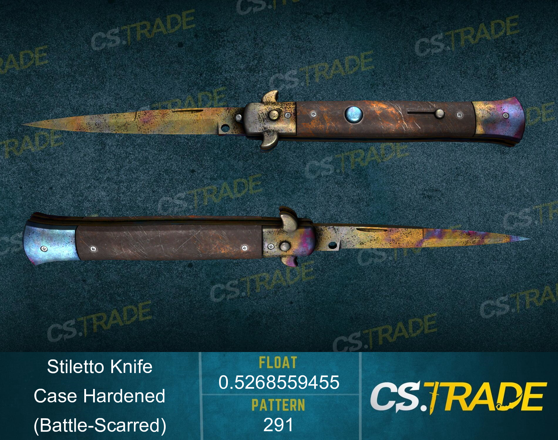 ★ Stiletto Knife | Case Hardened (Battle-Scarred) Screenshot