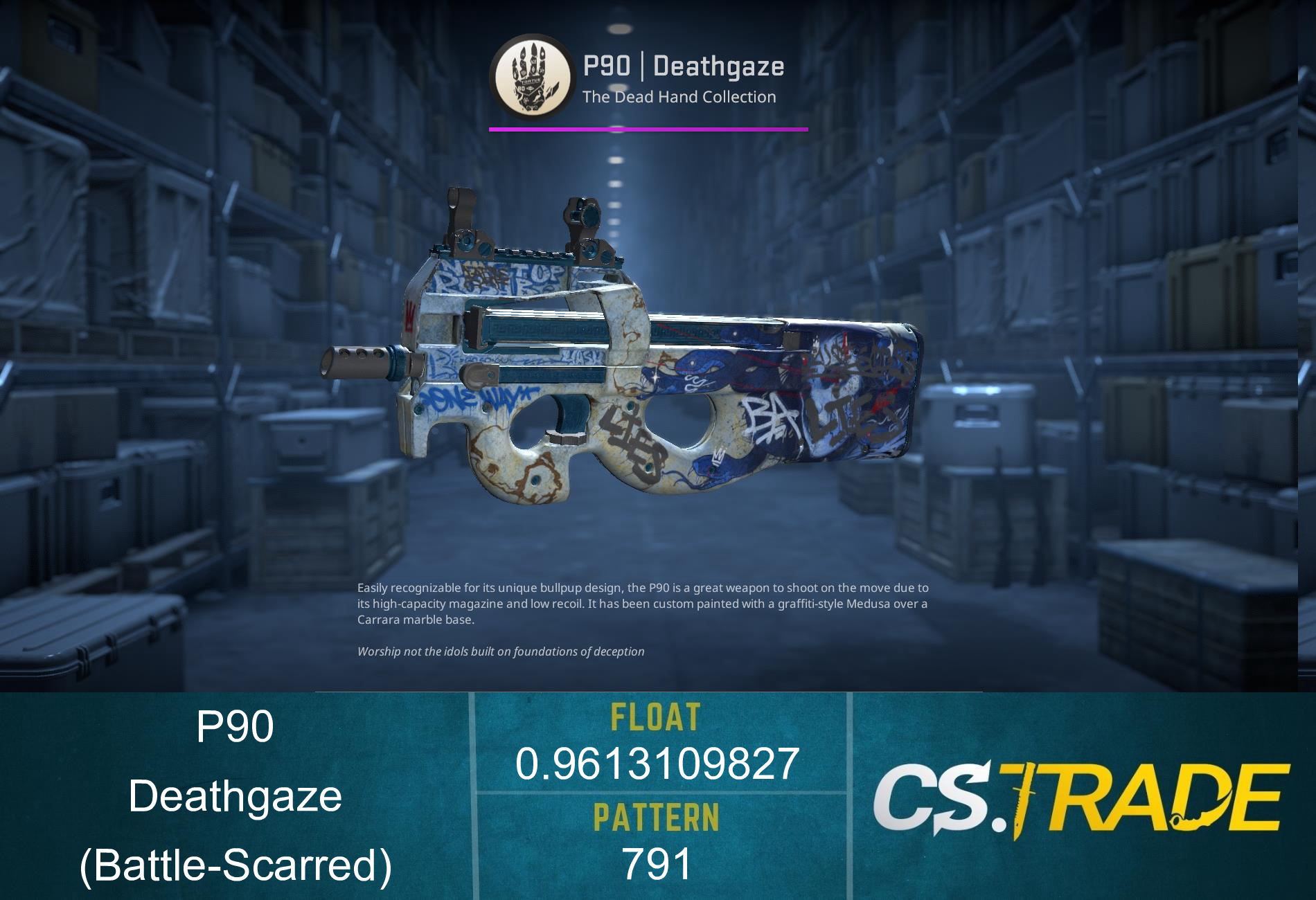 P90 | Deathgaze (Battle-Scarred)