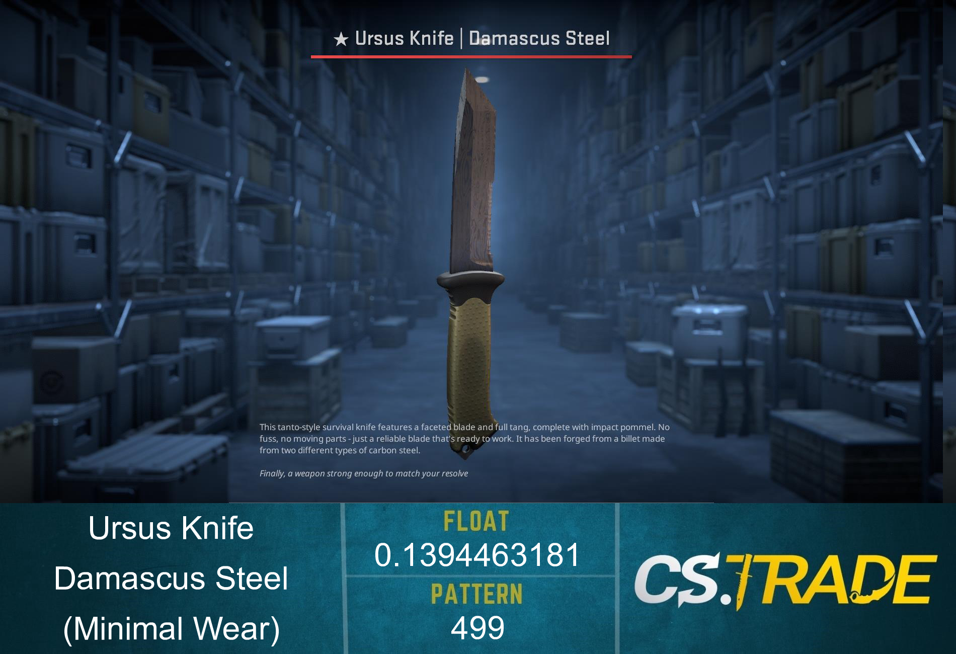 ★ Ursus Knife | Damascus Steel (Minimal Wear) Screenshot