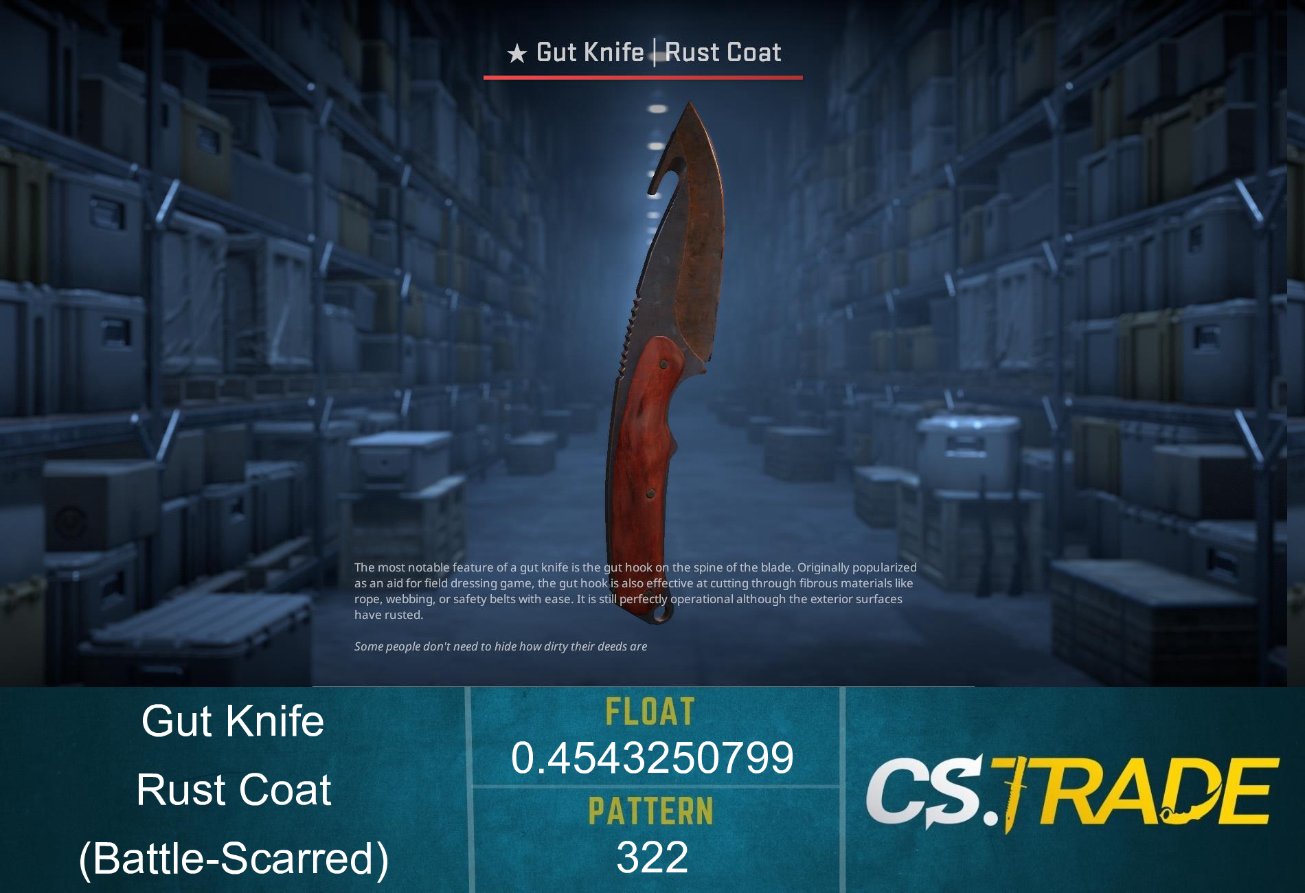 ★ Gut Knife | Rust Coat (Well-Worn) Screenshot