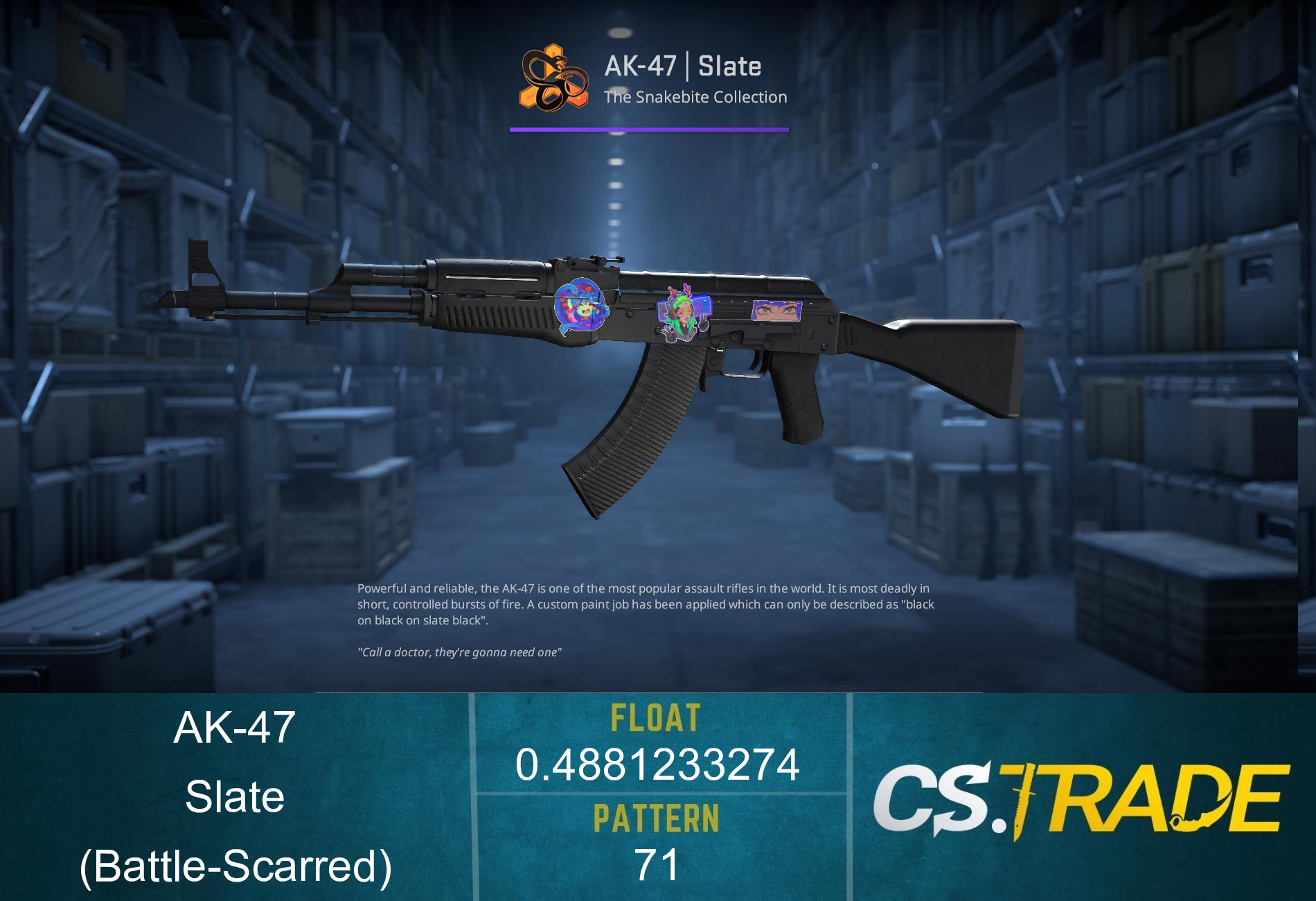 StatTrak™ AK-47 | Slate (Battle-Scarred) Screenshot